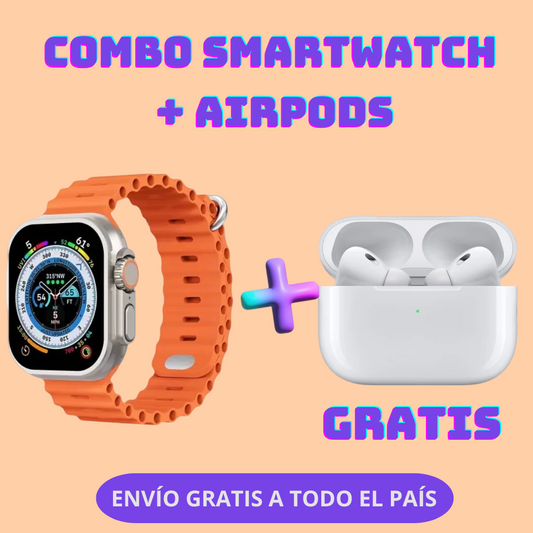 ¡Llévate el Combo! Reloj Inteligente Premium + Airpods Pro 2da Gen ¡GRATIS!